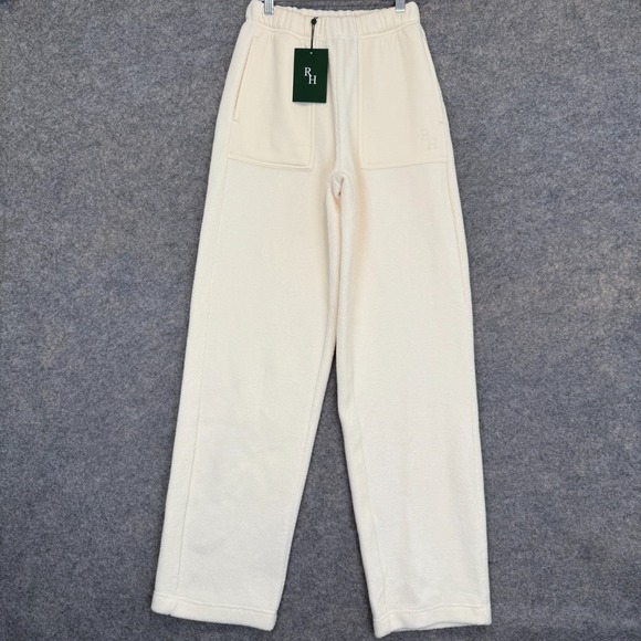 Recreational Habits RH Sabrina Sherpa Blocked Straight Pant XS Oyster Cream New - Picture 1 of 15